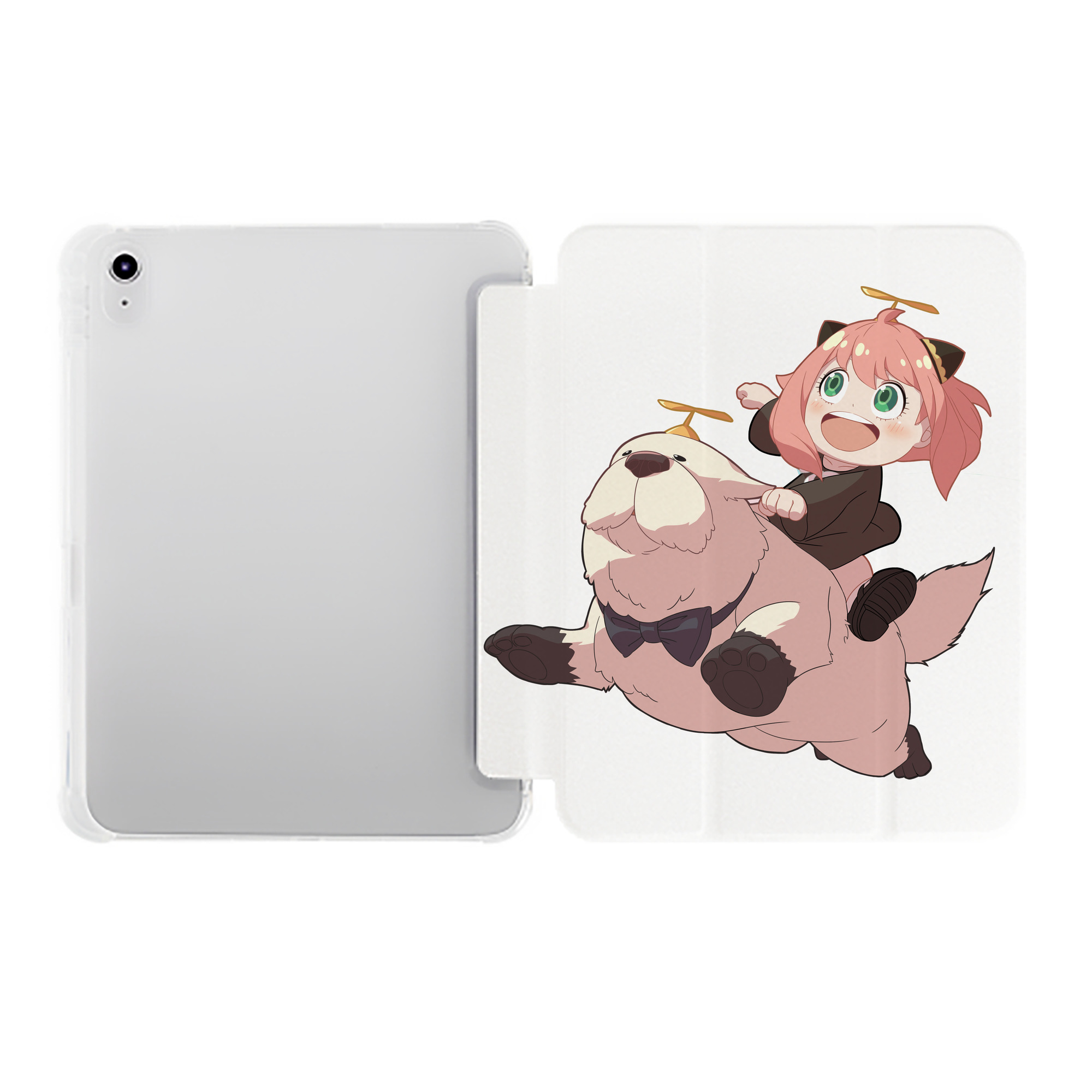 （画像用） SPY×FAMILY间谍家家酒 IPad ケース ペン収納付き 三つ折りスタンド PUレザー×シリコン 対応機種9.5/10.5/10.9インチ